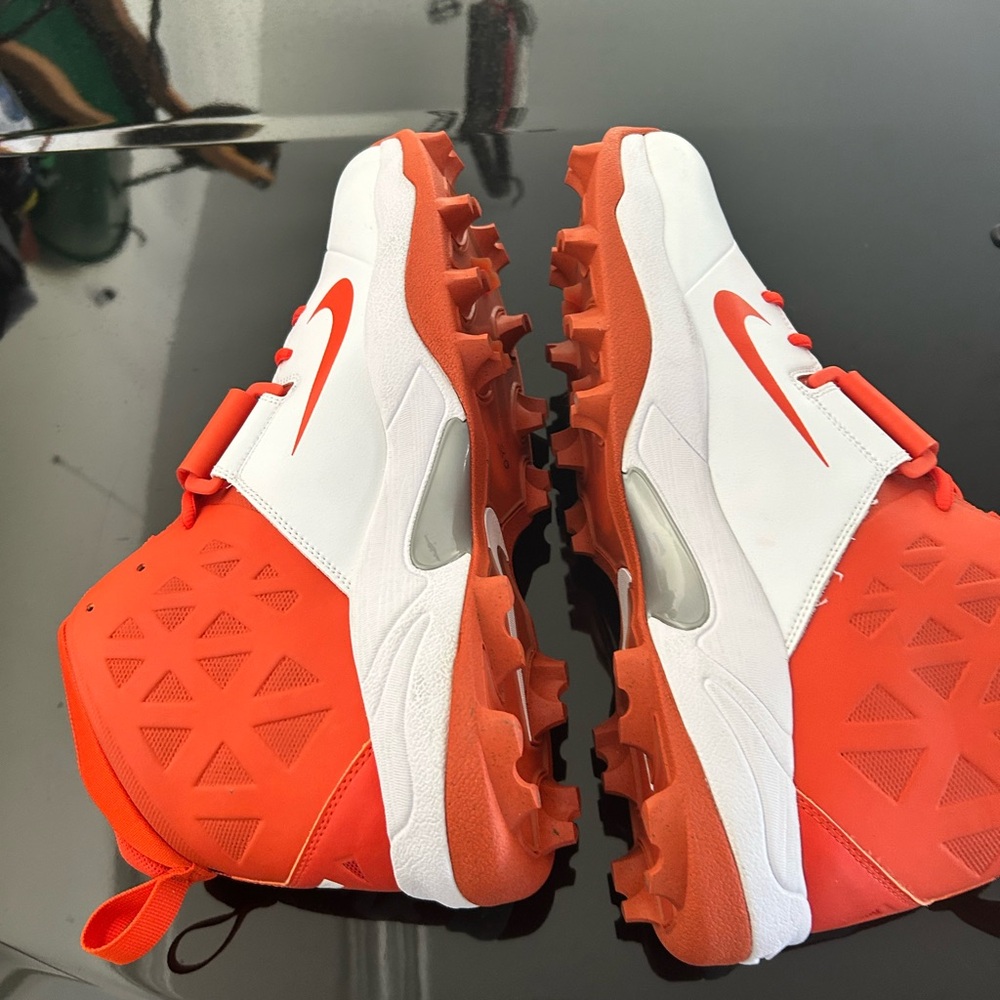 Nike Kids' Vibrant Orange and White Sneakers